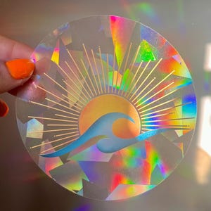 Suncatcher Sticker *wave & Sun* - Etsy