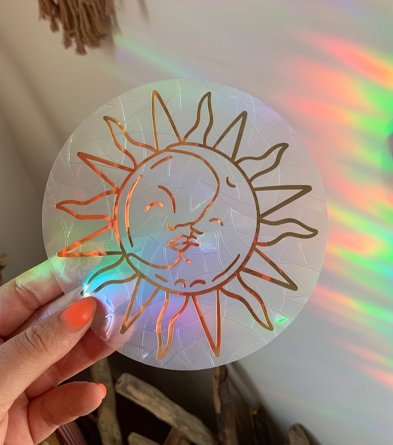 Suncatcher Stickers sun and Moon Etsy