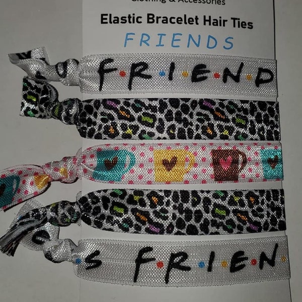 F R I E N D S Friends Elastic Bracelet Hair Ties & Key Chains - by Marie Mae