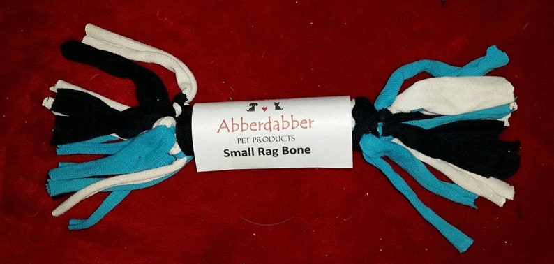 by Abberdabber X-Small to X-Large Dog Toy Rag Bones for Dogs Knotted T-Shirt Bones 5 Sizes