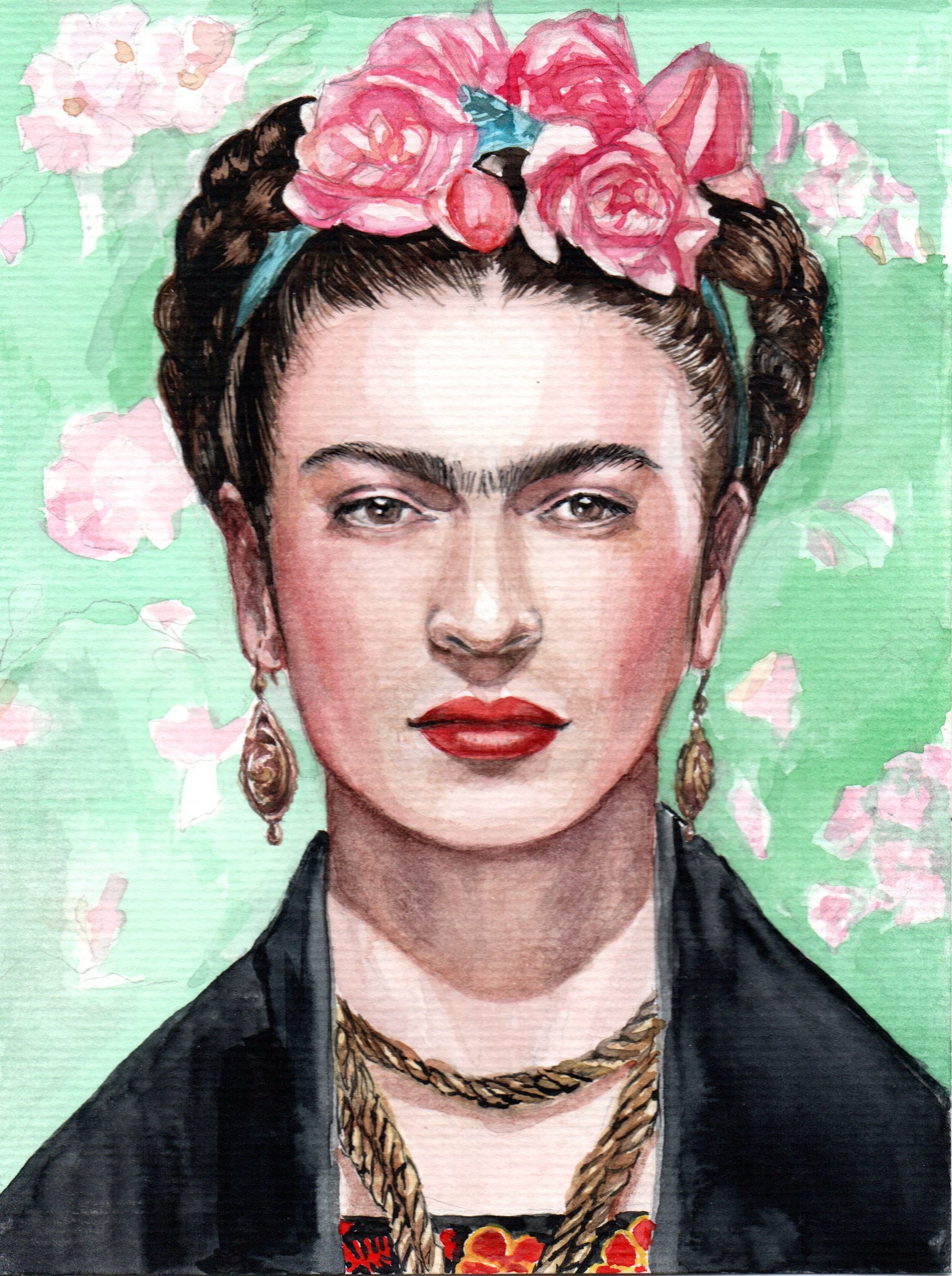Watercolor Frida Kahlo - Etsy
