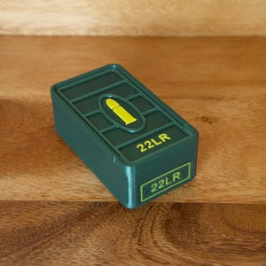 3D Printed PETG 22LR Ammo Storage Box | 50 Round Capacity, Stackable Organizer