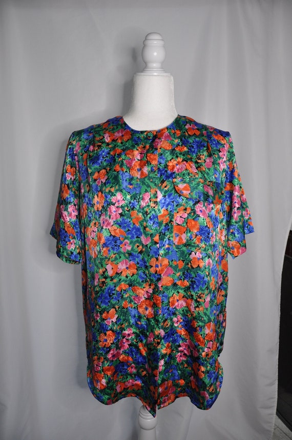 Yves St. Clair Floral Vintage Top - image 1