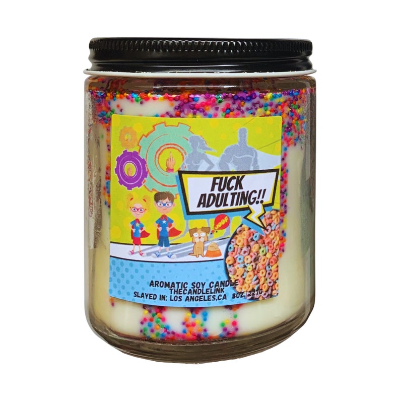 Fruity Pebbles Scent Childhood Candle Saturday Morning Etsy