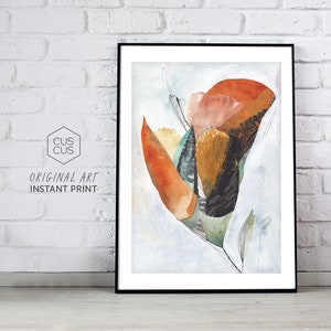 Orange Blossom Illustration / Printable / Art / Digital Download / Color  Sketch / State Flower / Florida / Flower / Orange Blossom / Blue 