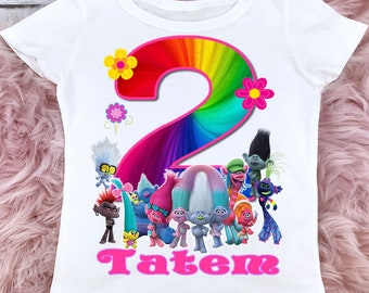 Trolls 2 Birthday Shirt, Disney Trolls World Tour shirt,Queen Poppy Trolls Shirt, Queen Barb Tshirt, Trolls 2 Birthday