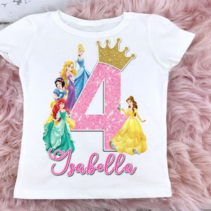 Disney Princess Birthday Shirt,Princess Birthday Shirt, Girls Birthday Shirt ,Disney Birthday Shirt