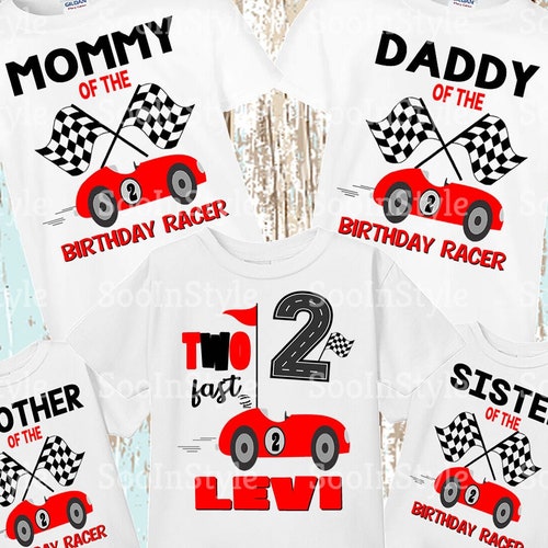 Family Race Car Birthday Shirts Racecar Birthday Shirt Etsy