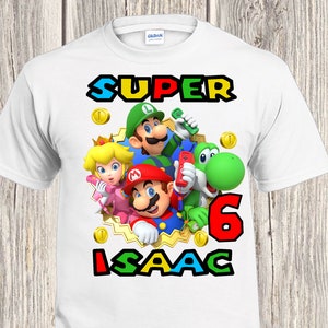 Super Mario Birthday Shirt,Mario Bros Birthday, Luigi Birthday Shirt, Mario Birthday Shirt