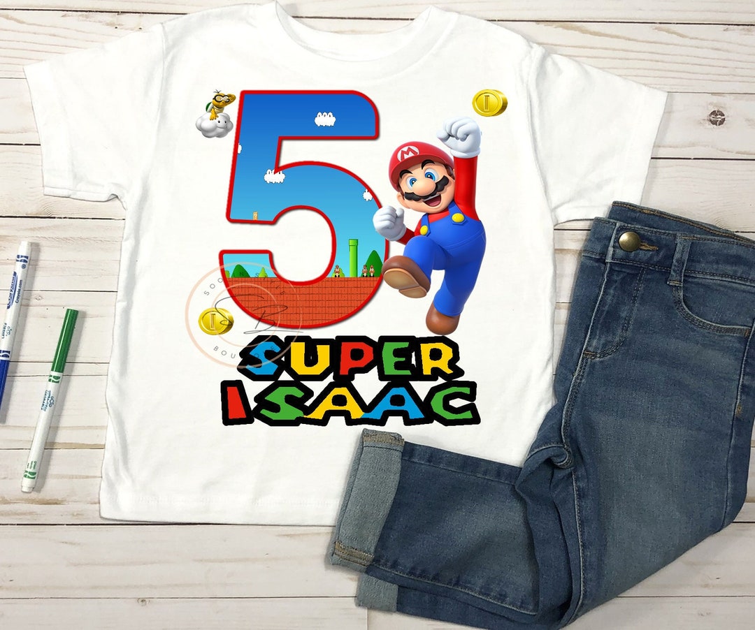 Super Mario Birthday Shirt, Mario Shirt, Luigi Shirt,super Mario Kids ...