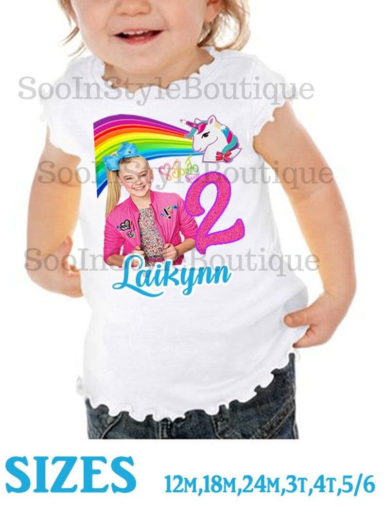 Jojo Birthday JoJo Siwa Birthday Shirt Unicorn Birthday Rainbow Unicorn Birthday Shirt