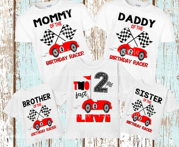 Kids 2 Year Old Race Car Birthday Shirt 2nd Racing Party Gift Tee Kids 2 Year Old Race Car Birthday Shirt 2nd Racing Party Gift Tee