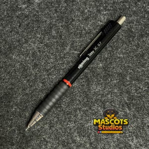 NOS Vintage rOtring Tikky SC 0,7 mm Schwarz Retractable Sleeve Pencil Made in Germany