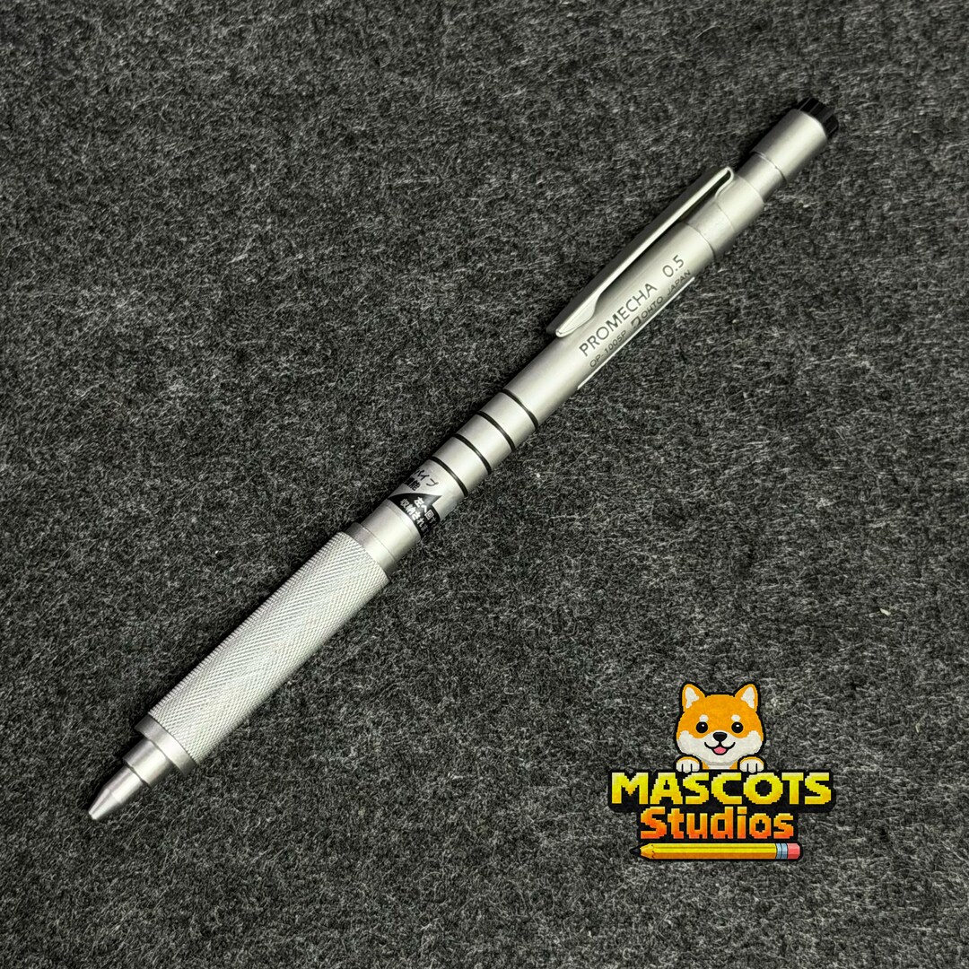 【極美品】OHTO SUPER PROMECHA PM-1005S 0.5 NOS OHTO Promecha 0.5mm Drafting Pencil OP-1005P Silver Japan