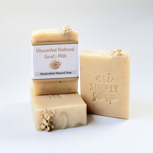 Fragrance-Free Oatmeal Goat Milk Soap: Natural Exfoliating Handmade Soap