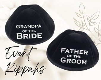 Jüdische Hochzeit Vater der Braut Vater des Bräutigams Kippah Yarmulke Geschenk
