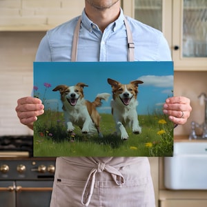 Decorative Dog Glass Cutting Board - Charcuterie Board & Kitchen Decor – Dog Lover Gift - Cutting Board - Housewarming Gift - Dog Portrait