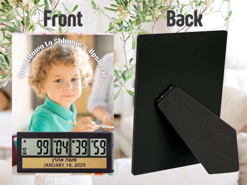 Upsherin Countdown Clock - Custom Image - Tabletop Upsherin Gift ...