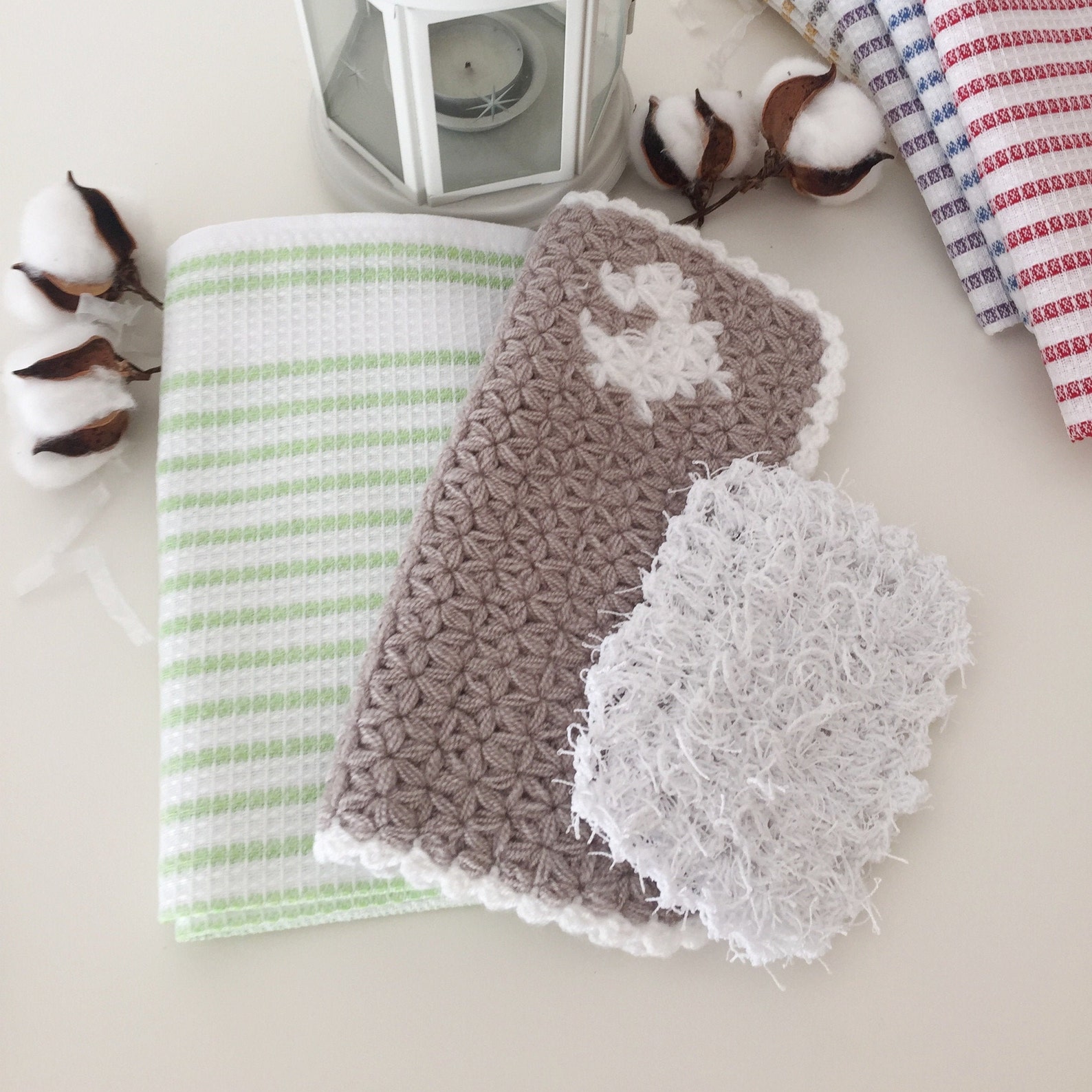 Lot De 4 Torchons De Cuisine Super Absorbants - 71 X 46 Cm, Doux Et Rapides à Sécher - Design Décoratif