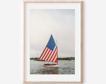 Fine Art Sailboat Print – Martha’s Vineyard Wall Art, Coastal New England Decor, Nautical Photography, Gift for Art and Beach Lovers