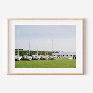 Cape Cod Sailboats Print – Coastal Wall Art, Nautical Photography, Yacht Club Boats, Summer Seaside Decor, New England Beach Print