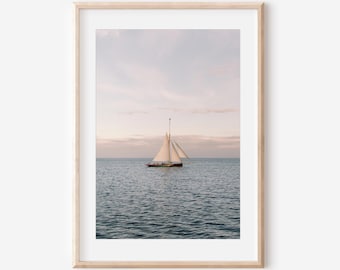 Nantucket Wall Art, Sailboat Photo Print, Coastal Decor, Nautical Fine Art, New England Photography, Ocean Landscape, Beach House Artwork