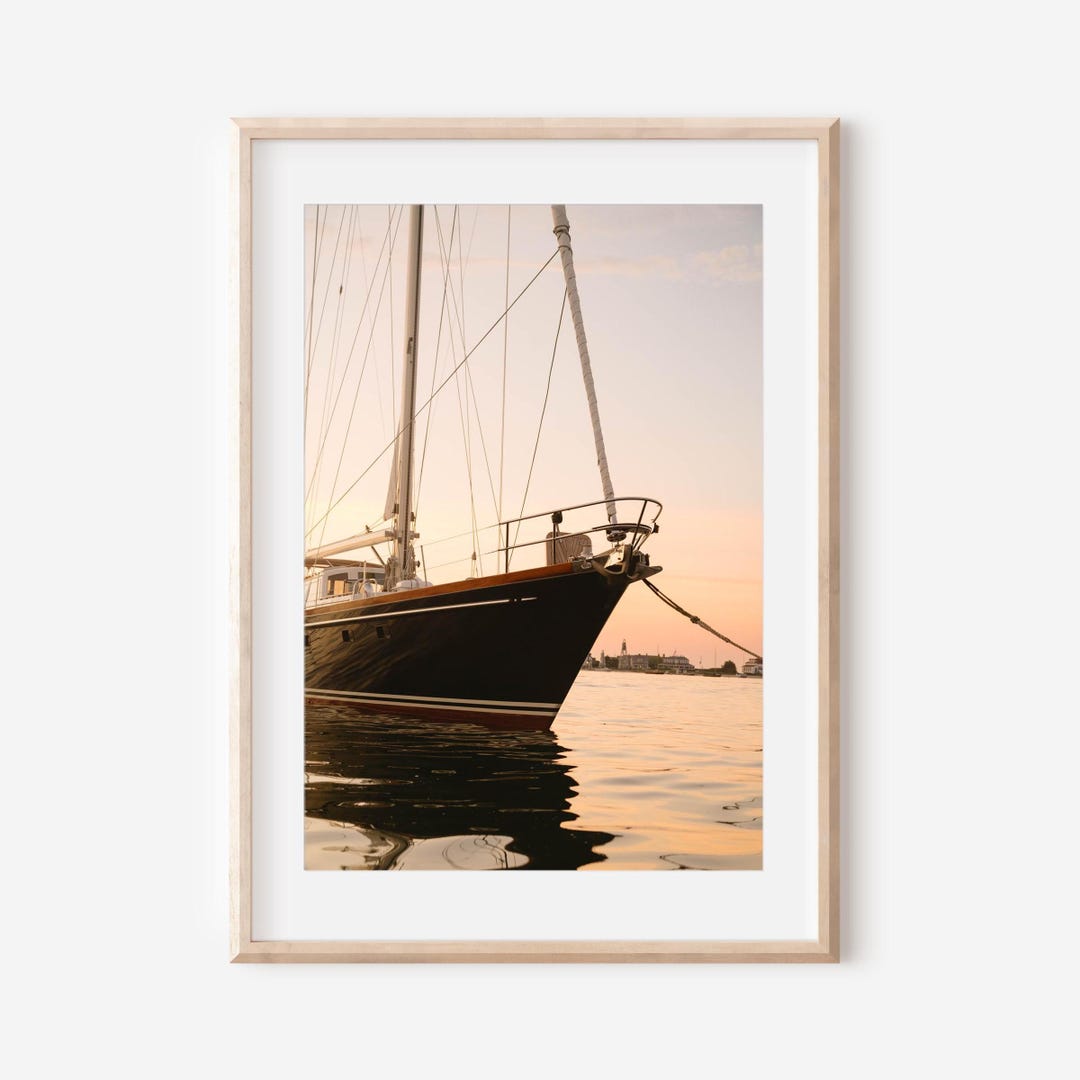 Classic Sailboat Wall Art Print, Coastal Nautical Photography ...