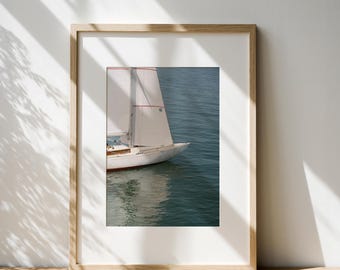 Nantucket Sailboat Print | Coastal Wall Art | Nautical Photography | Sailing Wall Decor | New England Fine Art Print