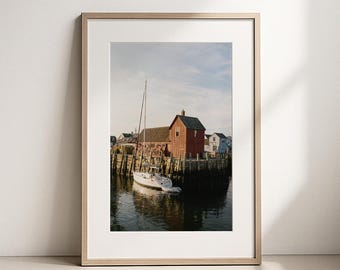 Motif No. 1 Rockport Photography Print, Rockport Massachusetts Wall Art, New England Coastal Decor, Cape Ann Harbor Art, Nautical Print