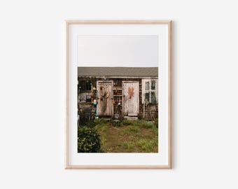 Rockport Lobster Shack Print, New England Coastal Art, Rustic Fishing Village Decor