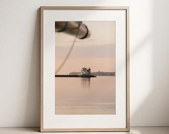 Maine Sailboat Print, Coastal Wall Art, New England Photography, Schooner Art, Nautical Decor, Blue Coastal Art, Sailing Print