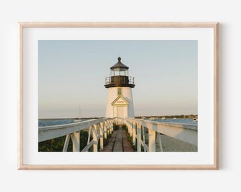 Nantucket Wall Art, Brant Point Lighthouse Photo, Coastal New England Print, Nautical Fine Art, Travel Photography, Beach House Decor