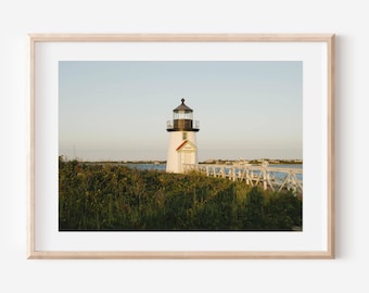 Nantucket Wall Art, Brant Point Lighthouse Photo, Coastal New England Print, Nautical Fine Art, Travel Photography, Beach House Decor