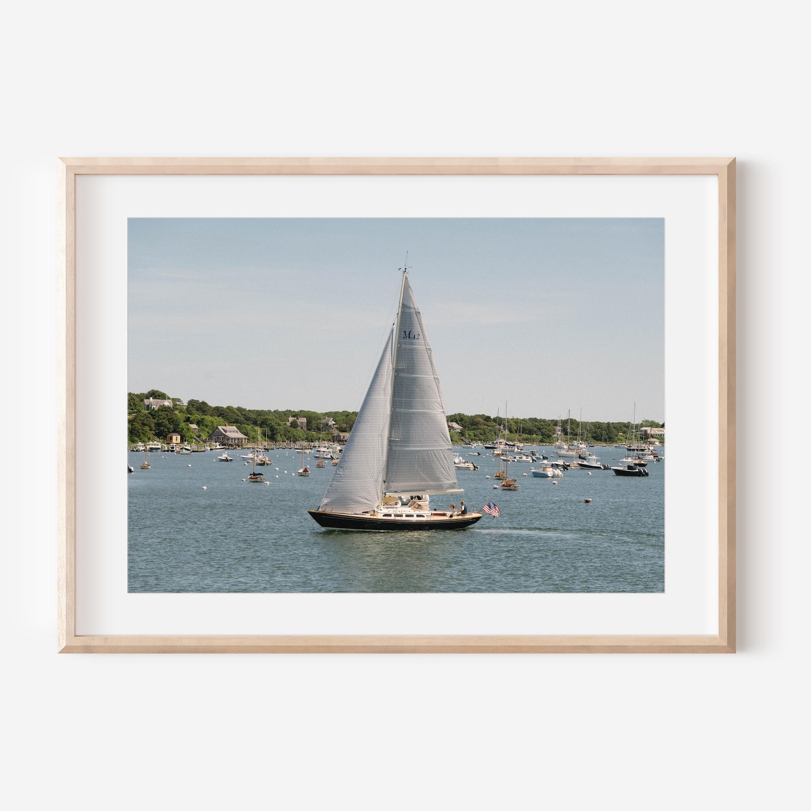 Fine Art Sailboat Print – Martha’s Vineyard Wall Art, Coastal New England Decor, Nautical Photography, Gift for Art and Beach Lovers