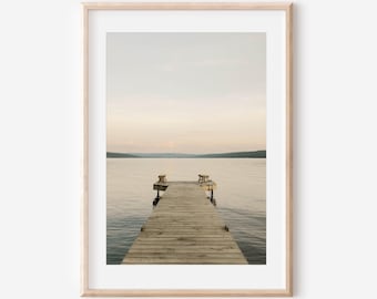 Lake House Dock Print, Summer at the Lake Wall Art, Finger Lakes Photography, Lakeside Home Decor, Cabin Wall Art