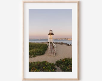 Nantucket Wall Art, Brant Point Lighthouse Photo, Coastal New England Print, Nautical Fine Art, Travel Photography, Beach House Decor