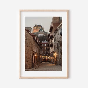 Quebec City Photograph – Christmas in Old Town Wall Art, Holiday Decor, Winter Fine Art Print, Festive Photography, Gift for Travelers