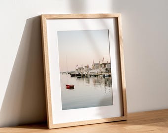 Nantucket Harbor Print Nantucket Wall Art Coastal New England Photography Boat Print Massachusetts Coastal Decor