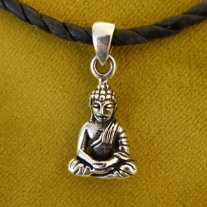 Massiver wundervoller 925er SILBER BUDDHA Anhänger/AMULETT aus Nepal