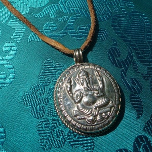 Massive large Ganesha Amulet from Nepal in Silver