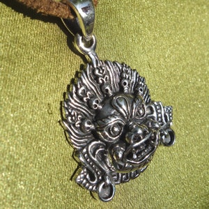 Large massive Mahakala Amulet from NEPAL 925 SILVER 22gr.