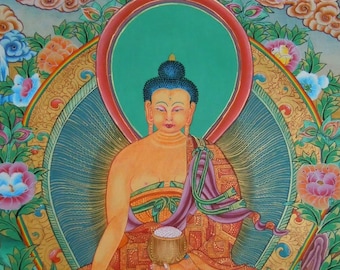 Fantastic MASTERPIECE Thangka Shakyamuni Buddha from NEPAL 80x55cm