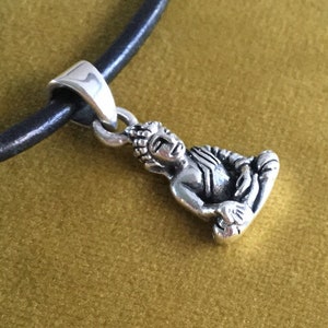Massiver wundervoller 925 SILBER BUDDHA Anhänger/AMULETT aus Nepal