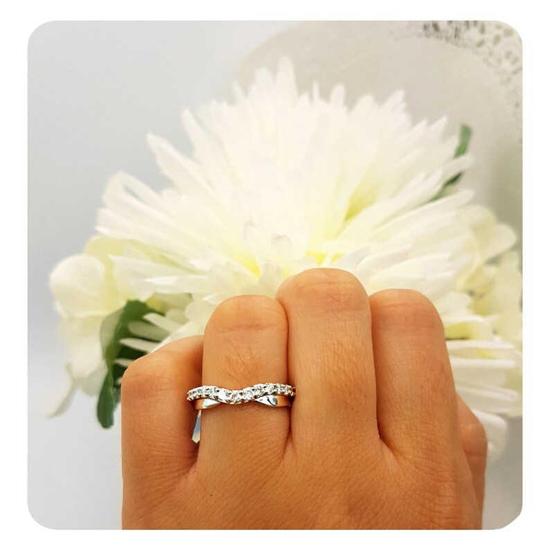 0.55 Carat Ctw 14K White Gold Over .925 Sterling Silver Round Cut Diamond Ladies Anniversary Wedding Guard Contour Band 12 CT