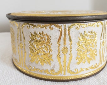 1950's White and Gold Guildcraft Tin