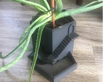 Tower succulent planter | air plant holder | cactus planter | large planter | small planter | cute planter | modern planter | face planter