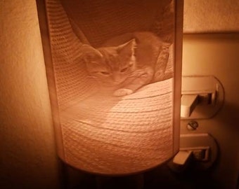 Personalized night light | lithophane | personalized valentine | kids night light| baby night light | custom night light | photo night light