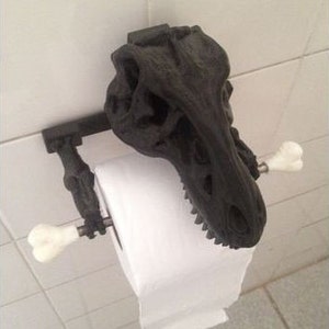 t-rex toilet paper holder | tyrannosaurus rex | dinosaur gift | home decor | jurassic park | bathroom accessory | toilet paper holder | dino