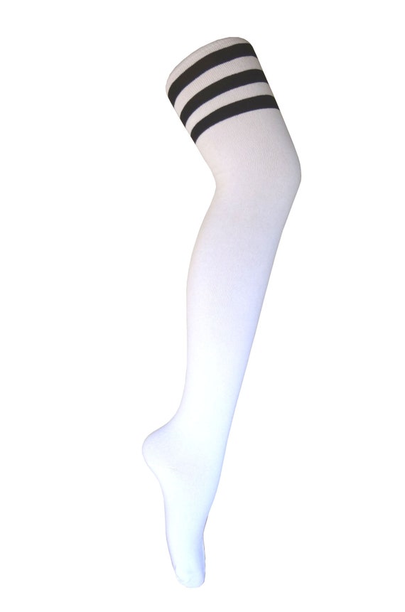 Halloween Thigh High Socks 2022 Women And Girls Halloween Costume Triple Stripes Thigh High Etsy India