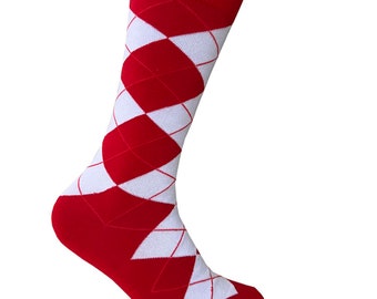 Men's Multi-purpose Various Colors Middle-calf Argyle Plaid Tartan Dress Casual Socks